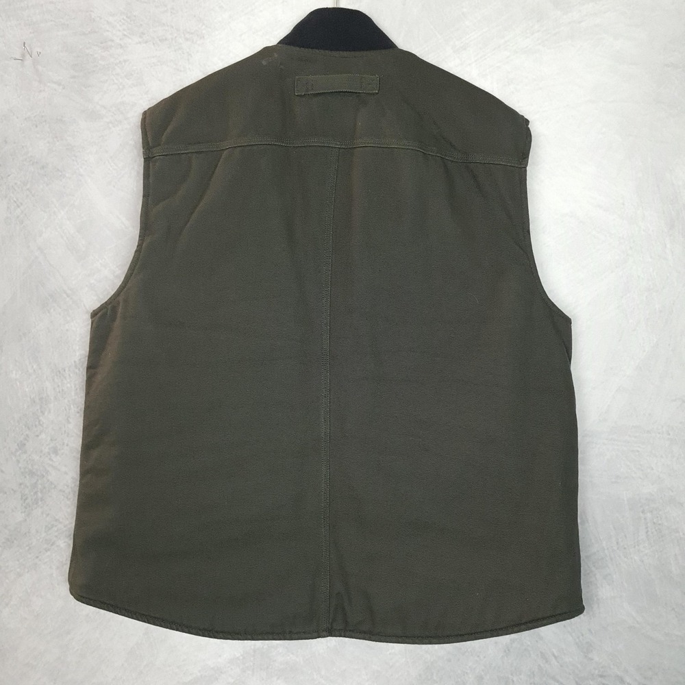 Duluth Trading Vest Mens Large Green Canvas Quilted Superior Fire Hose - Picture 11 of 16